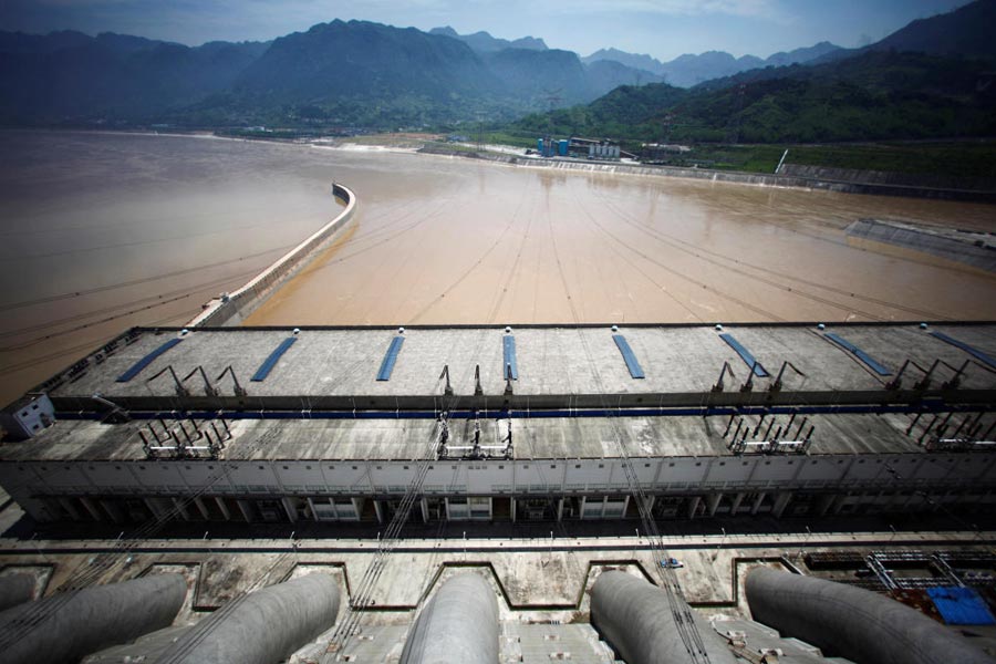 FILE PHOTO: A view from the Three Gorges dam over the Yangtze River in Yichang